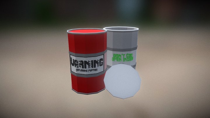 Open and Closed Barrel XB1134 Futureworks 3D Model