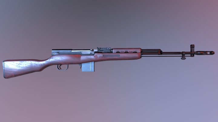 SKS Rifle 3D Model
