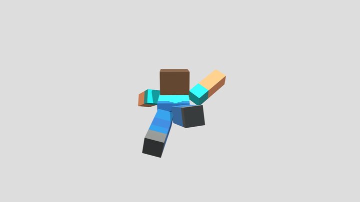 Swimming Steve 3D Model