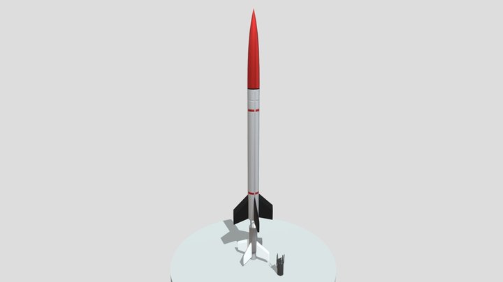 Aerobee 150 Sounding Rocket 3D Model