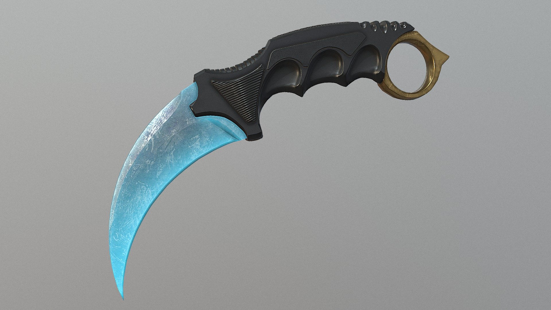 Karambit - Ice - 3D model by BadtRIP (@badtripbg) [05fd444] - Sketchfab