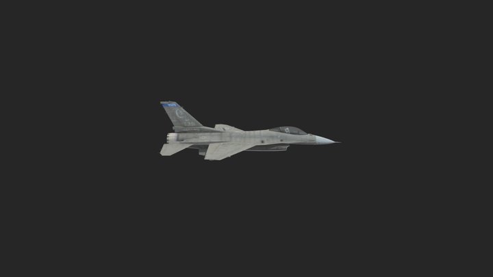 F-16C Model with Animation 3D Model