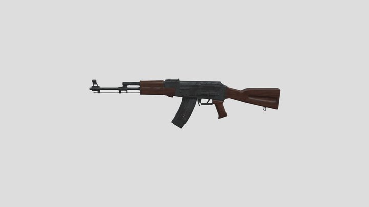 Lowpoly Kalaschnikov 3D Model