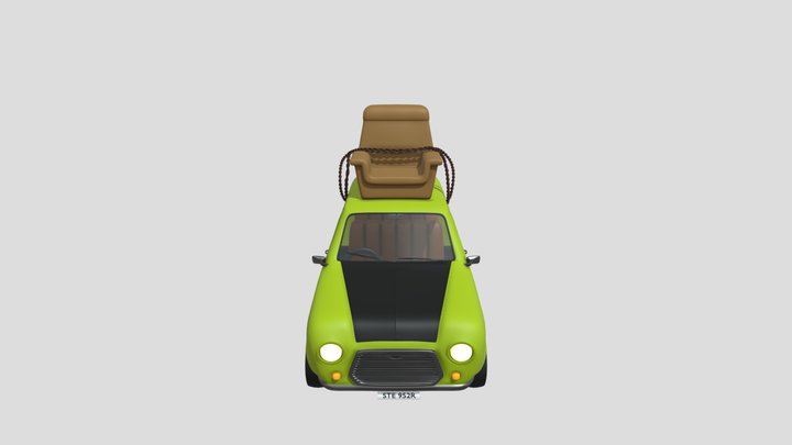 Mr Bean Car Toon 3D Model