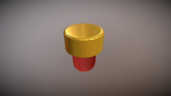 Startop red Aluminum top GOLD 3D Model