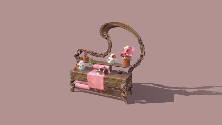 Florist Table 3D Model