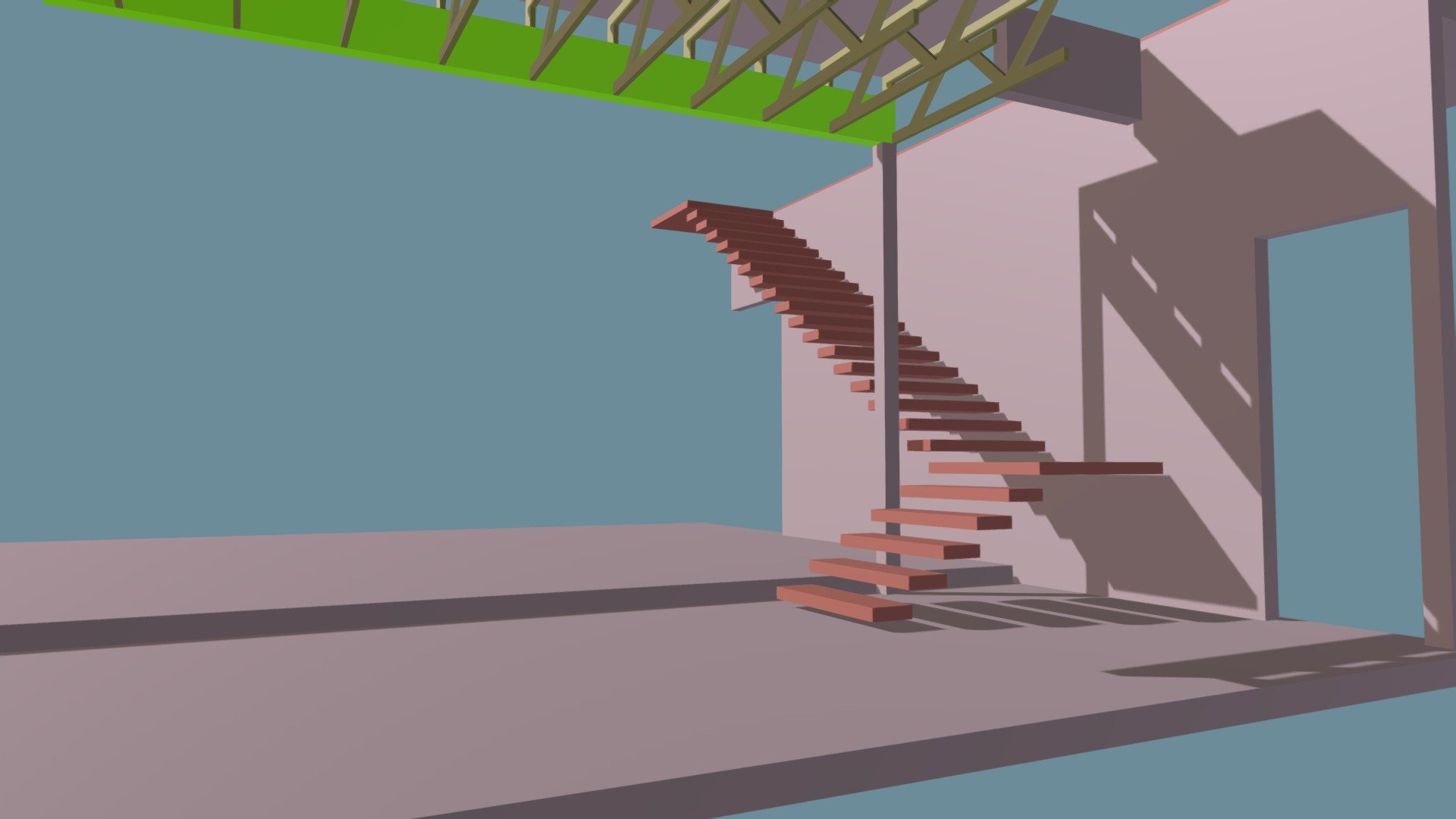 Mack Res Stair Landing At Master Model