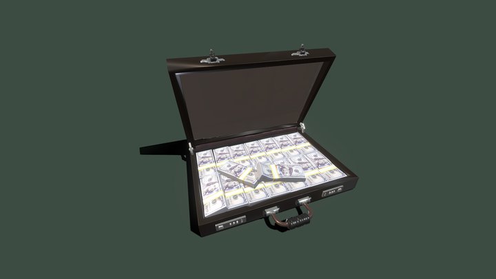 Cash Briefcase 3D Model