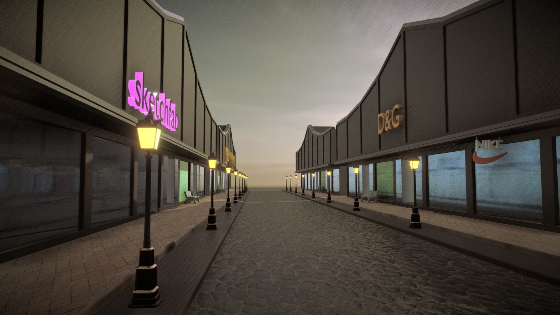 street scene - Download Free 3D model by Jelvehkar (@alihoseini13000 ...