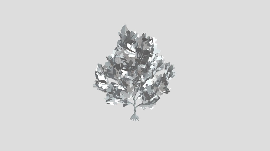 Coral Bark Tree Animated Lowpoly