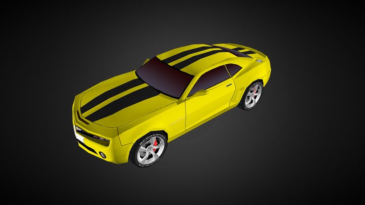 Chevrolet Camaro Low Poly 3D Model