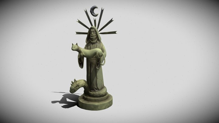 Mage Statue 3D Model