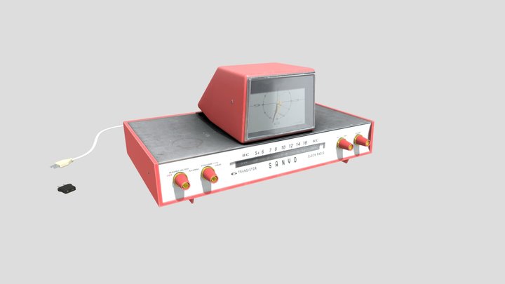 Sanyo (Channel Master) Clock Radio 3D Model