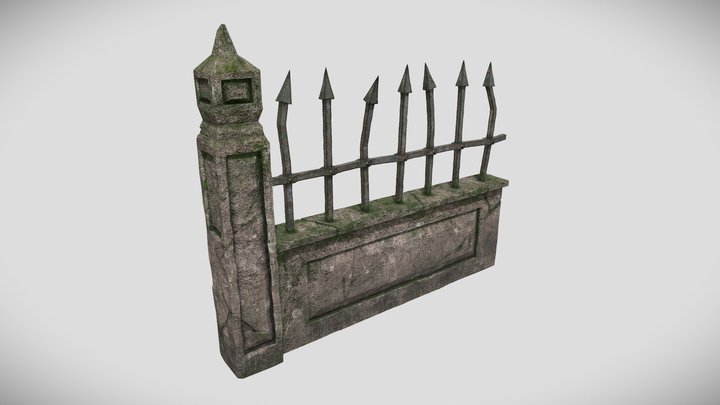 Old Wall -  Low Poly 3D Model