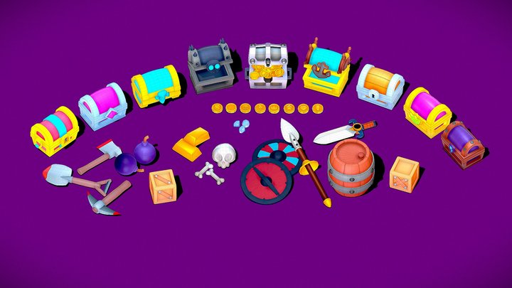 Treasure-Chest-Games-Package 3D Model