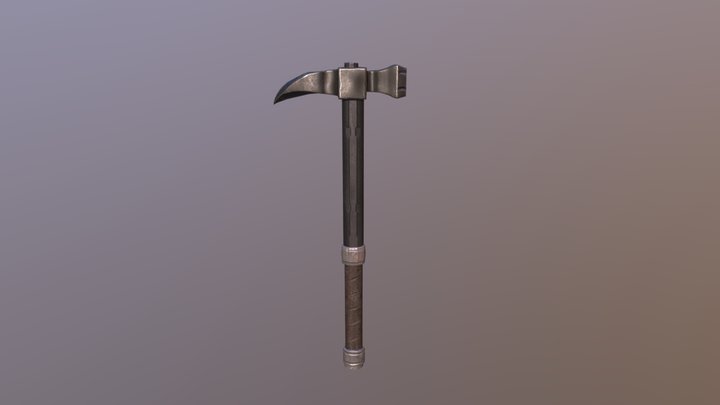 Lowpoly war hammer 3D Model