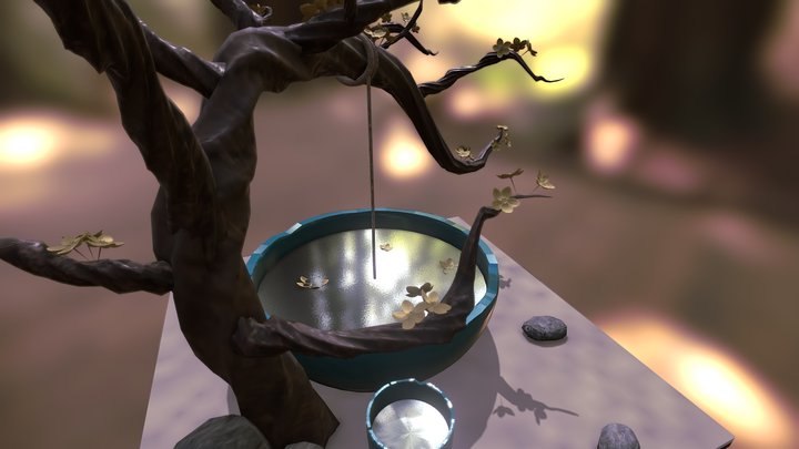 Twisted Tree Well 3D Model