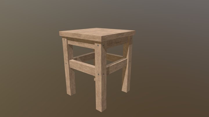 Lowpoly Chair 3D Model