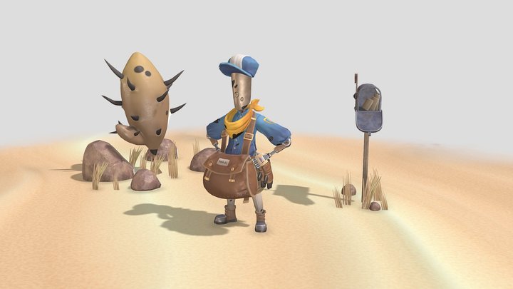 Mailbot Scene Final 3D Model