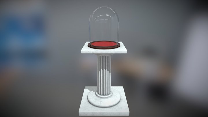 Greek Pillar Trophy Stand 3D Model