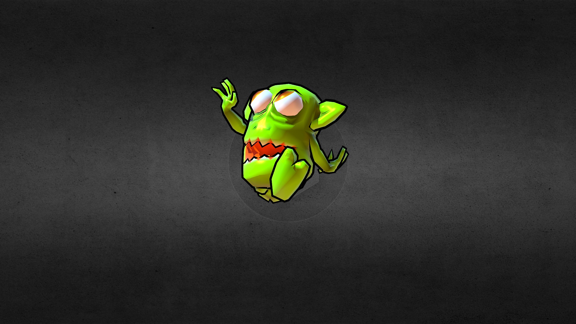 3D model mad dancing mini troll - This is a 3D model of the mad dancing mini troll. The 3D model is about a green and yellow toy.