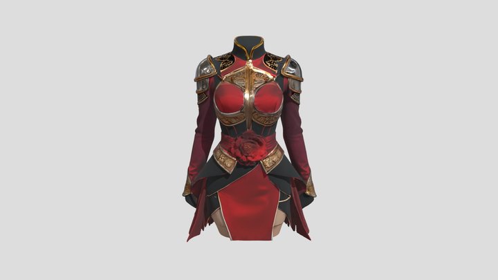 Vexana Sanguine Rose Costume 3D Model
