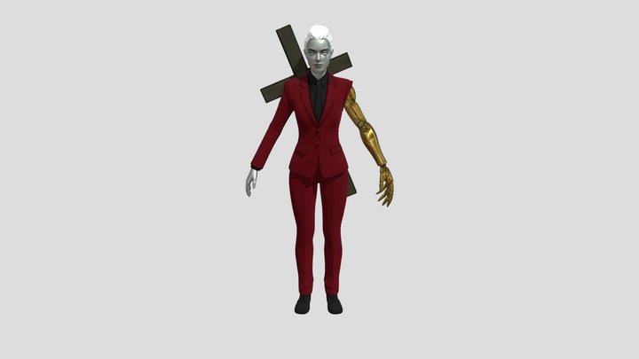 Crimson Cross and Golden Arm 3D Model
