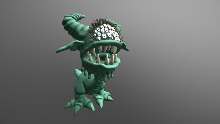 Sculptjanuary 18  Day 6 - Monster 3D Model