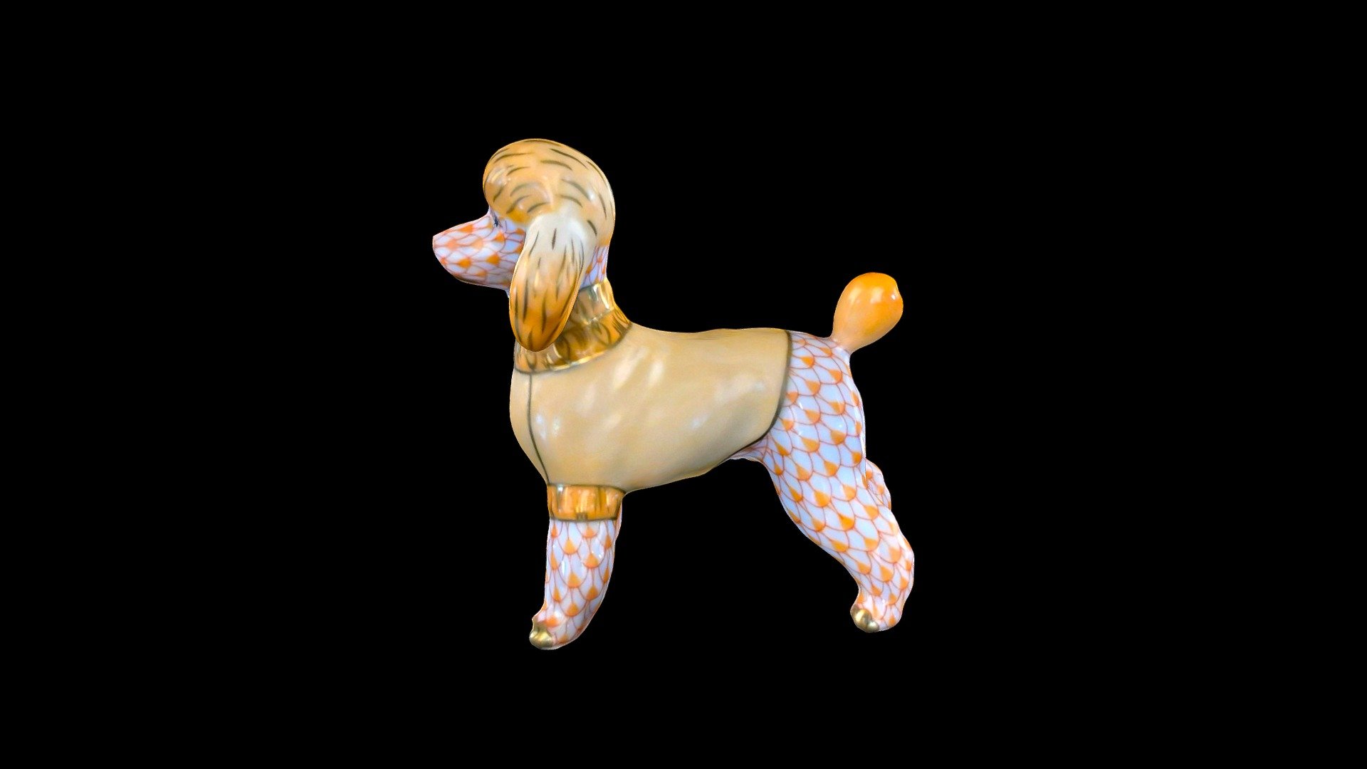 Toy poodle 16266000VH3 3D model by Herend Porcelain Manufactory Ltd