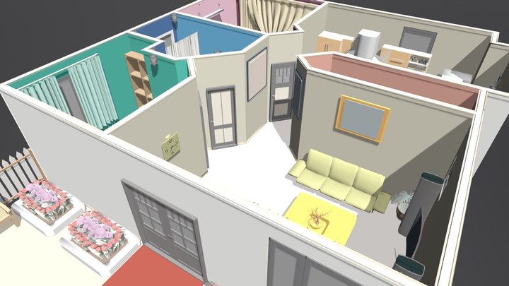 2 Bedroom Cottage 3D Model