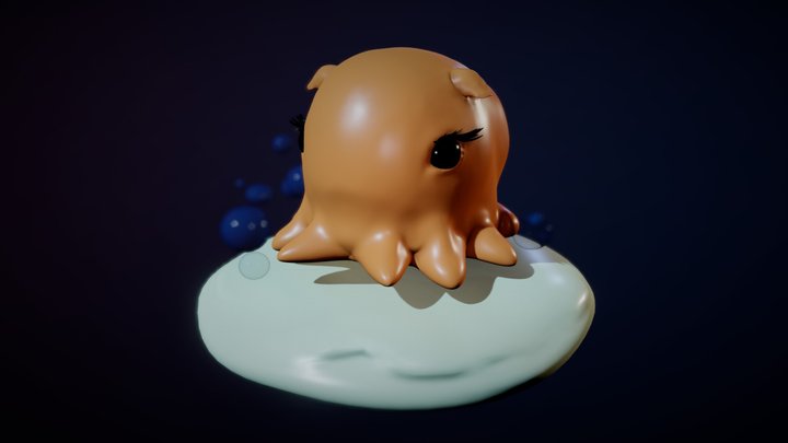 SculptJanuary 2019 -1 - Deep Sea - Dumbo Octopus 3D Model