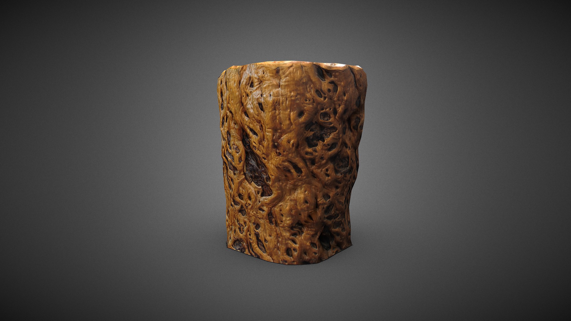 3D model Tea stool - This is a 3D model of the Tea stool. The 3D model is about a gold and black object.