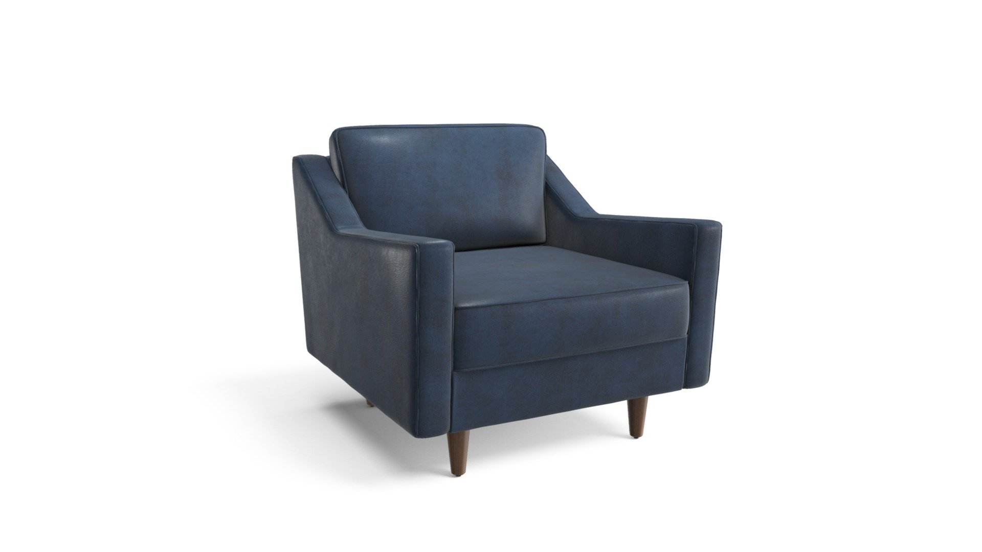 Dallas Armchair, Charm Midnight Premium Leather