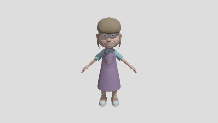 PC Computer - Barnyard - Girl 3D Model
