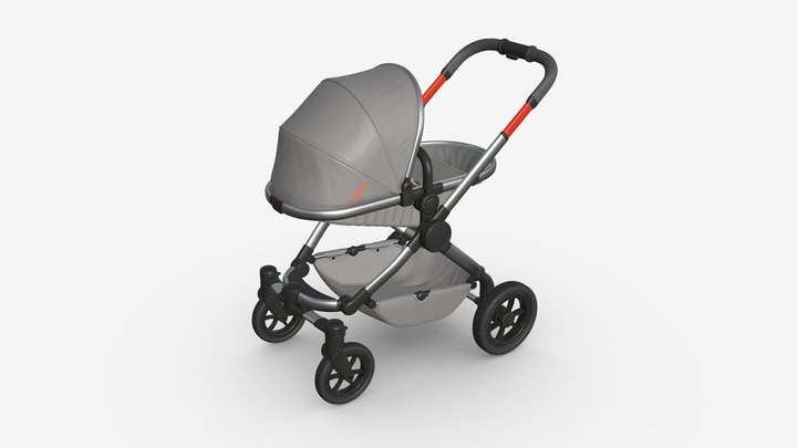 Baby stroller 02 3D Model