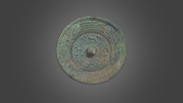 人物禽獣文鏡C 3D Model
