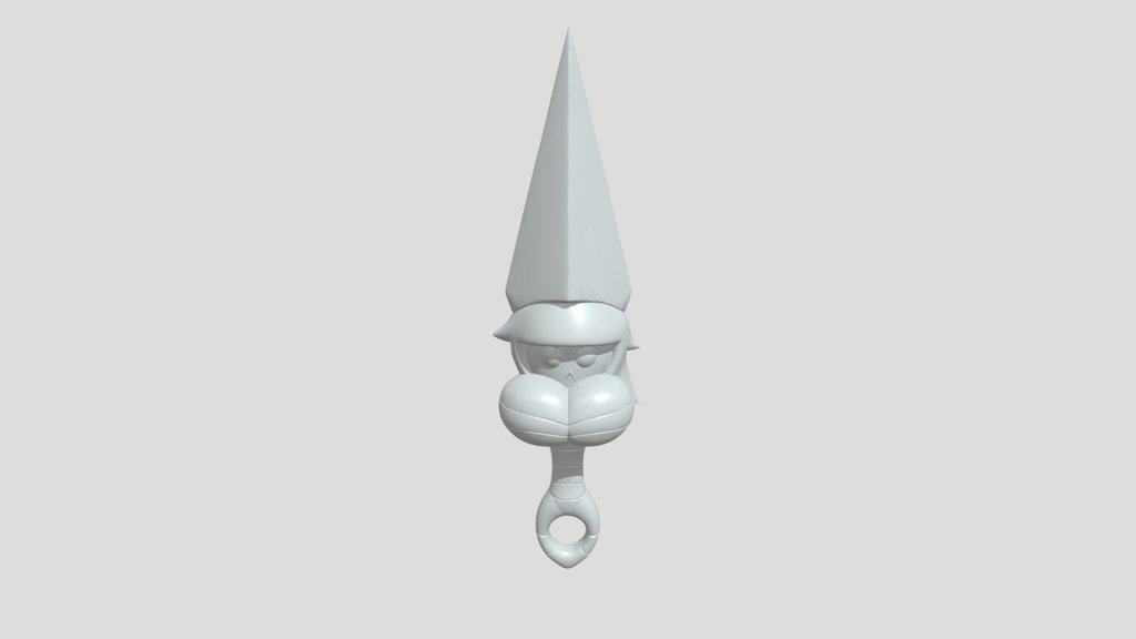 Cartoon warrior with pointed helmet