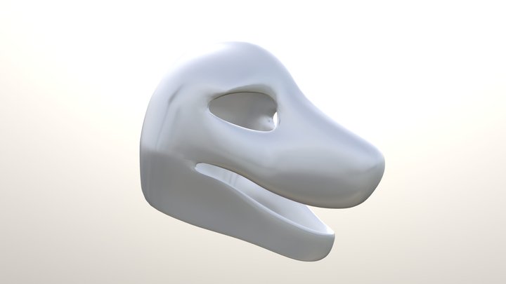 Dog Face 3D Model
