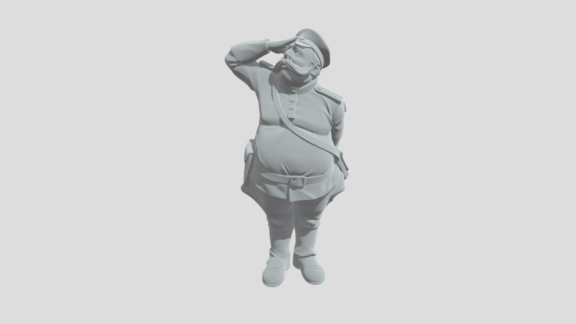 Portly Soldier Saluting - Download Free 3D model by newolin44 [0624163 ...