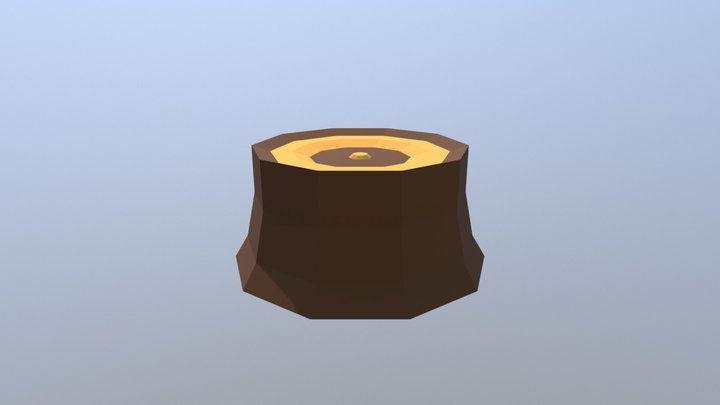 Low Poly Tree Stump 3D Model