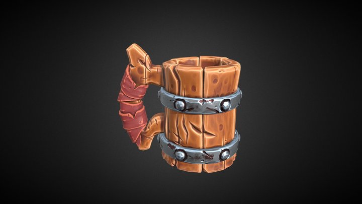 Stylized Beer Mug 3D Model