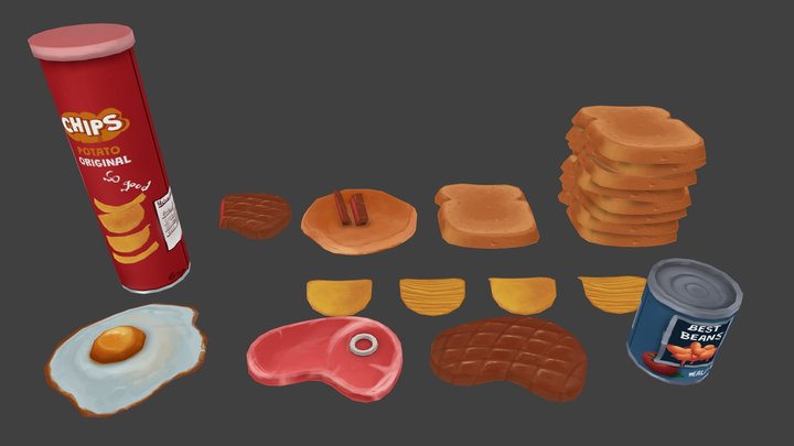 Food Pack 1 – Modelo 3D gratuito STL