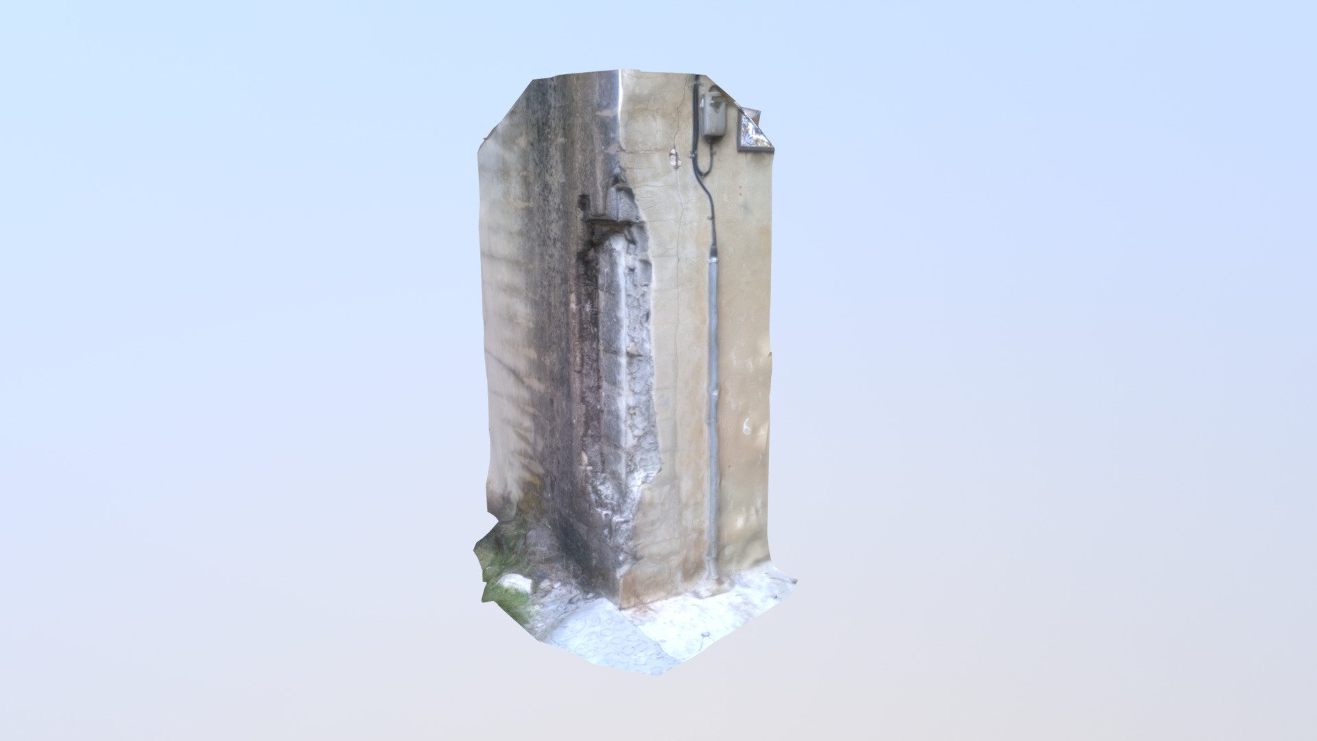 low poly wall photogrammetry