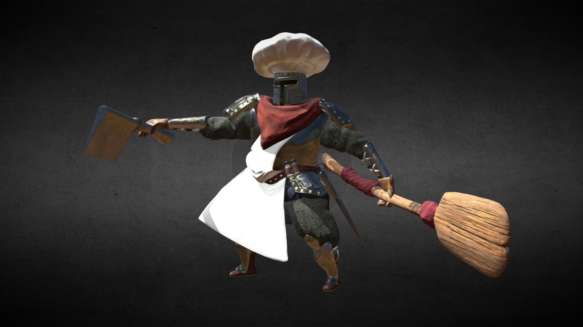 Chef Knight Game Res Character - 3D model by neemmoo [062893f] - Sketchfab