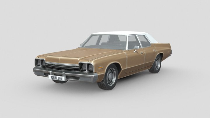 Low Poly Car - Dodge Monaco 1974 3D Model