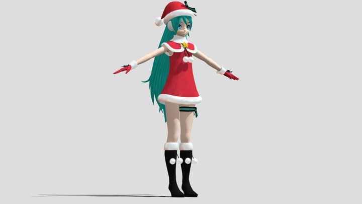 Miku Christmas – Free 3D Model STL