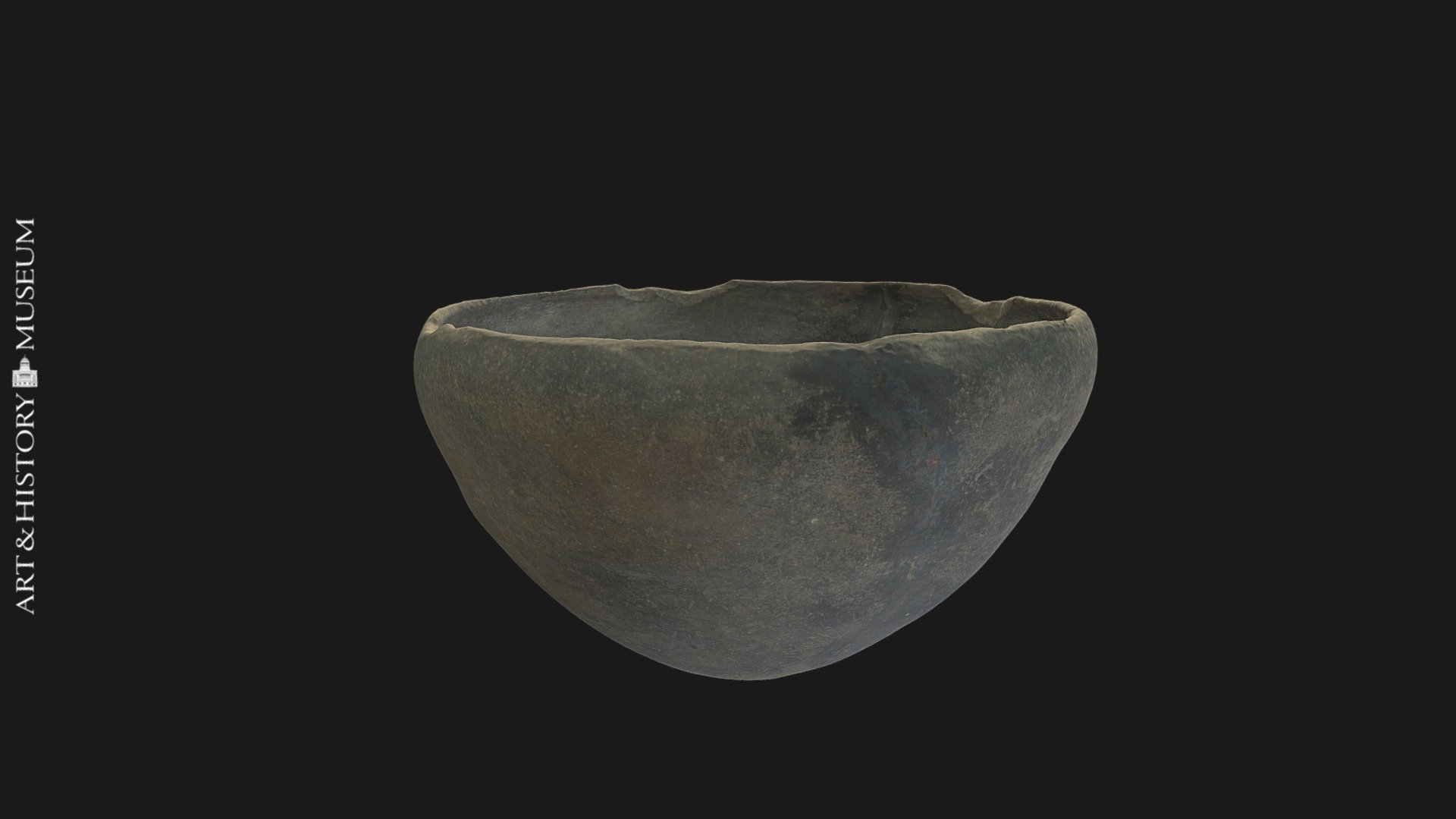 Bowl with conical base and receding rim