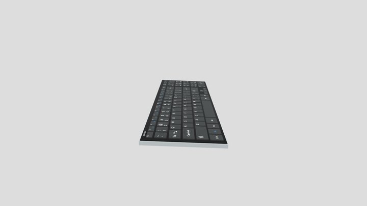 Keyboard Single Mesh 3D Model