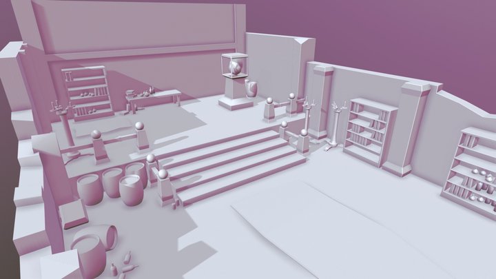 Wizard's Workroom (Untextured) 3D Model