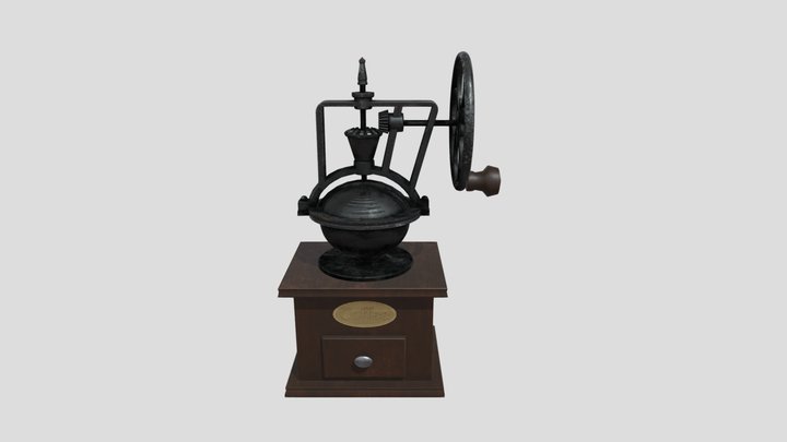 Vintage Coffee Bean Grinder 3D Model